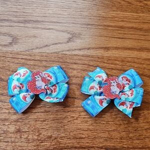 Blue Ariel Hair Bows